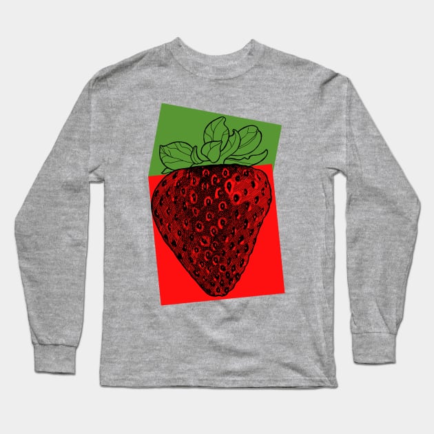 Strawberry Long Sleeve T-Shirt by senkova